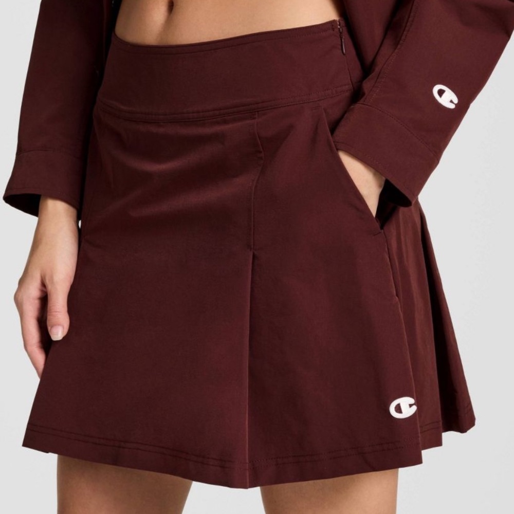 Champion Women's Pleated Skort maroon